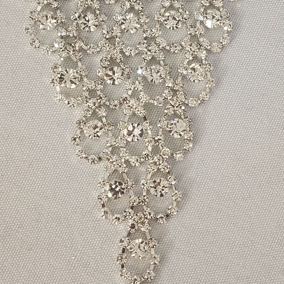 Silver Crystal Hand Chain Bracelet / Anklet - Picture 6 of 8